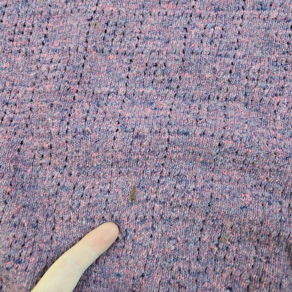 VTG Indeed Hilton Sweater Adult M Purple Geometric Flecked Textured Knit 80s 90s - Picture 3 of 10